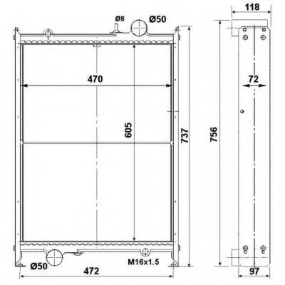NRF 504530 Radiator, engine cooling